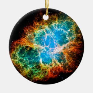Krebsnebel-Supernova-Überrest Hubble-Weltraumfoto Keramikornament