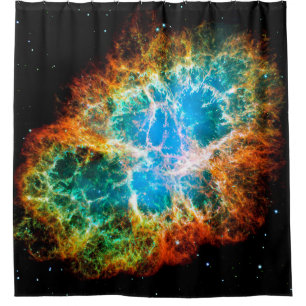 Krebsnebel-Supernovaüberrest Hubble-Weltraumfoto Duschvorhang