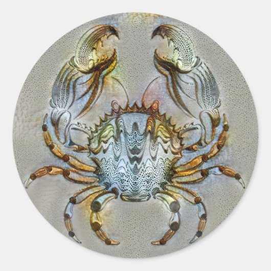 Krebsort Runder Aufkleber (Vorderseite)