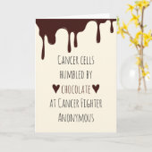 Krebspatient Funny, Schokolade Krebs kämpfen Karte (Gelbe Blume)