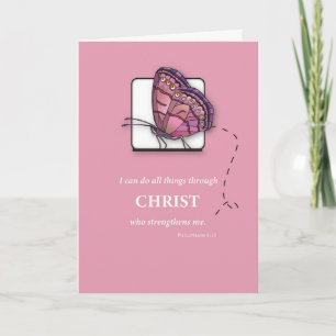 Krebspatient Genesung Religiöse Schrift Karte
