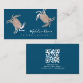 Krebsrestaurant Crawfish Diner Grunge Visitenkarte (Vorne/Hinten)