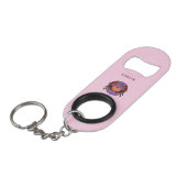 Krebsrosa, Sternzeichen, Sternzeichen-Druck Mini Flaschenöffner (Vorderseite Schrägansicht)