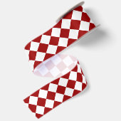Krebsroter Diamantmuster Satinband (Rückseite)