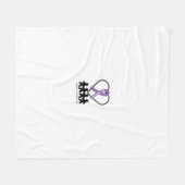 Krebssolidarität Fleecedecke (Vorderseite (Horizontal))