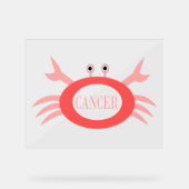 Krebsstern-Schildkröte Acrylschild (Vorderseite)