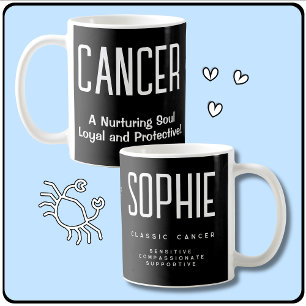 Krebsstern-Zeichen der Zodiac Astrologie Geschenk Kaffeetasse