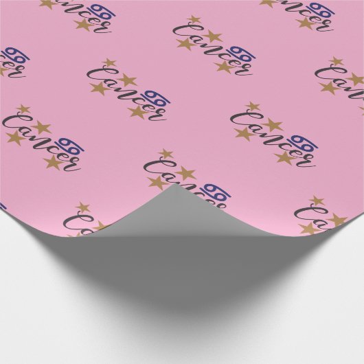 Krebssternenschild Papier rosa Hintergrund Geschenkpapier (Ecke)