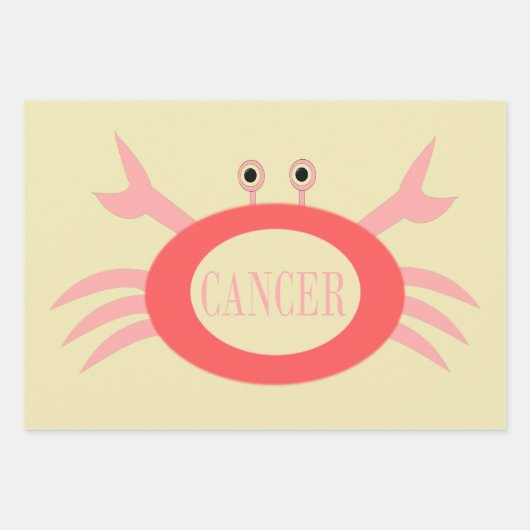 Krebssternensignatur nach Maß Geschenkpapier Set (Vorderseite)