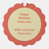 Krebssternensignatur nach Maß Ornament Karte (Rückseite)