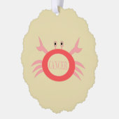 Krebssternensignatur nach Maß Ornament Karte (Links)