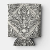 Krebstiere in schwarz und naturweiß dosenkühler (Vorderseite)