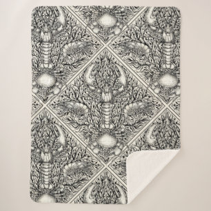 Krebstiere in schwarz und naturweiß sherpadecke