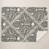 Krebstiere in schwarz und naturweiß sherpadecke (Vorderseite (Horizontal))