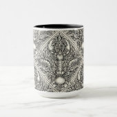 Krebstiere in schwarz und naturweiß tasse (Zentrum)