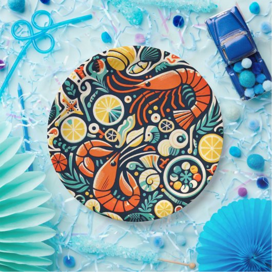 Krebstiere Papierplatte für Party Pappteller (Party)