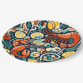 Krebstiere Papierplatte für Party Pappteller (Schrägansicht)