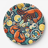 Krebstiere Papierplatte für Party Pappteller (Vorderseite)