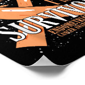 Krebsüberleben Peach Ribbon Endometriumkrebs Aw Poster (Ecke)