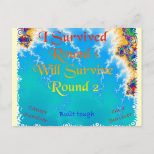 Krebsüberleben Postkarte
