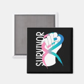 Krebsüberleben Schilddrüsenkrebs Monat Magnet (Vorderseite/Rückseite)