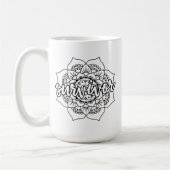Krebsüberlebende Mandala Kaffeetasse (Links)