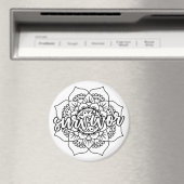 Krebsüberlebende Mandala Magnet (In Situ (Geschirrspüler))