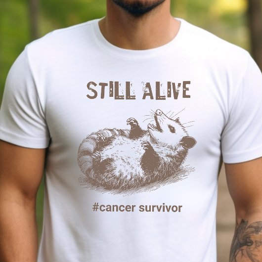 Krebsüberlebende wildes Opossum-Shirt, entwirntes T-Shirt