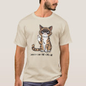 Krebsüberlebende wütende Katzenkatze Shirt, aufkla T-Shirt (Vorderseite)