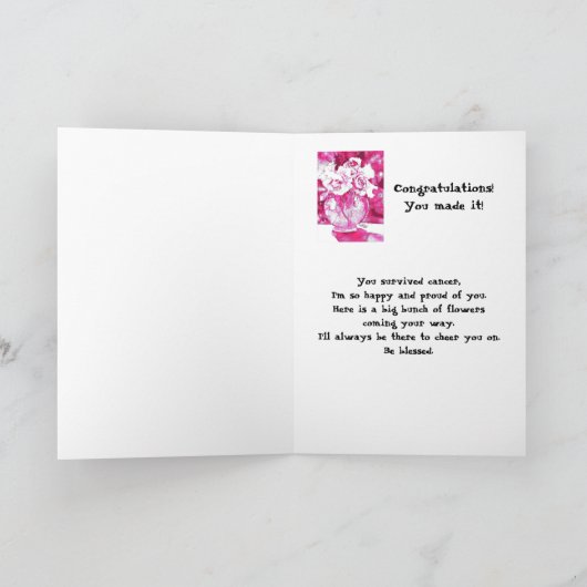 Krebsüberlebender Karte (Innenseite)