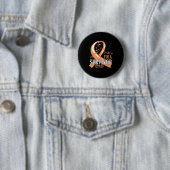 Krebsüberlebender Pfirsichband Gebärmutterhutterkr Button (Beispiel)