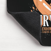 Krebsüberlebender Pfirsichband Gebärmutterhutterkr Mousepad (Ecke)