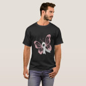 Krebsüberlebung bei weißem Ribbon-Schmetterling Lu T-Shirt (Vorne ganz)