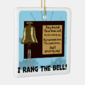 Krebsüberlebung Bell Personalize Date On Back Keramikornament (Rechts)