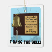 Krebsüberlebung Bell Personalize Date On Back Keramikornament (Links)