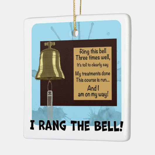 Krebsüberlebung Bell Personalize Date On Back Keramikornament (Links)