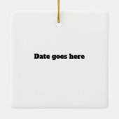 Krebsüberlebung Bell Personalize Date On Back Keramikornament (Rückseite)