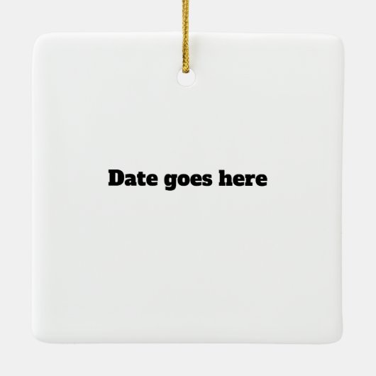 Krebsüberlebung Bell Personalize Date On Back Keramikornament (Rückseite)