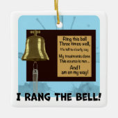 Krebsüberlebung Bell Personalize Date On Back Keramikornament (Vorderseite)