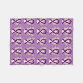 Krebsüberlebung Bewusstseinsbildung Band Fleece Bl (Vorderseite (Horizontal))