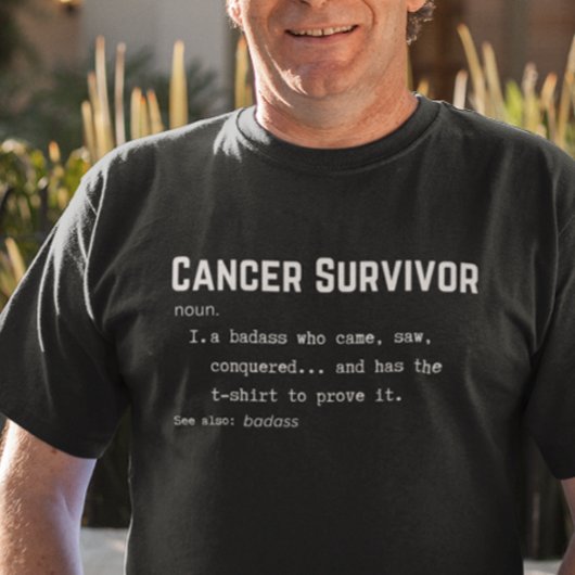 Krebsüberlebung Definition, sarkastische Bewusstse T-Shirt