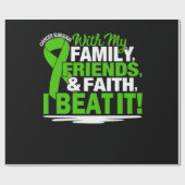 Krebsüberlebung Glaubenfreunde grün und was Geschenkpapier (Flach)