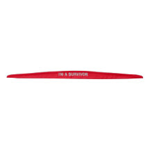 Krebsüberlebung Haargummi Headband Grau auf Rot