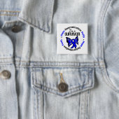 Krebsüberlebung im Rektal Hoffnung Entschlossenhei Button (Beispiel)
