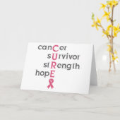 Krebsüberlebung Karte (Gelbe Blume)