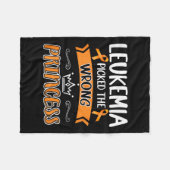 Krebsüberlebung Kriegermädchen kämpfen Leukämie Fleecedecke (Vorderseite (Horizontal))