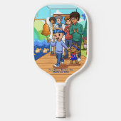 Krebsüberlebung Standard Black Pickleball Paddel Schläger (Vorderseite)