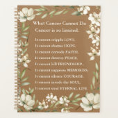 Krebsunterstützung braun mit Wildblumen Planer (Vorderseite)