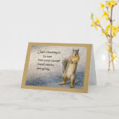 Krebsunterstützung Denken Sie an Sie, Eichhörnchen Karte (Gelbe Blume)