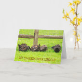 Krebsunterstützung Enten Wildlife Niedlich Karte (Gelbe Blume)